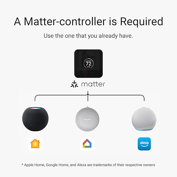 Lux TQX Smart Thermostat for Home, Programmable WiFi with Matter Protocol, Occupancy Sensing, Includes 1 Remote Sensor - Works with Apple Home, Alexa, Google Home - C-Wire Included