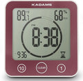 KADAMS Shower Clock Waterproof Bathroom Timer – Digital Wall Clock with Countdown, Magnetic Kitchen Clock with Temperature & Humidity, Suction Cup for Kids Shower Spa Cook Bath (Rose)