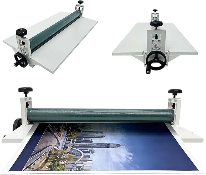 JARYANNIX Foldable Manual Cold Laminating Machine, 30Inch Commercial Cold Laminator, Adjustable Pressure, No Bubble Photo Film Laminating Machine, Maximum Thickness 0.4in