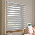 Tokblind Motorized Sheer Shade with Remote Control, Blackout Electric Roller Blinds Compatible with Alexa via Hub, Rechargeable Smart Window Shade Custom Size (Blackout Grey)