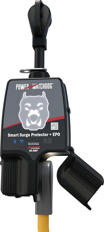Power Watchdog PWD50EPOW Smart RV Portable Surge Protector 50 Amp - Patented WiFi and Bluetooth Connectivity - Monitor Voltage/Amperage/Wattage - IP65 Water-Resistant