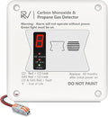 RV Carbon Monoxide and Propane Detector, 2 in 1 Dual CO/LP Gas Alarm,Replace The Old 31011,100dB Loud Alarm,12V DC for Motorhome Travel Trailer, Motor Coach, Truck Camper (R503 Flush Mount-White)