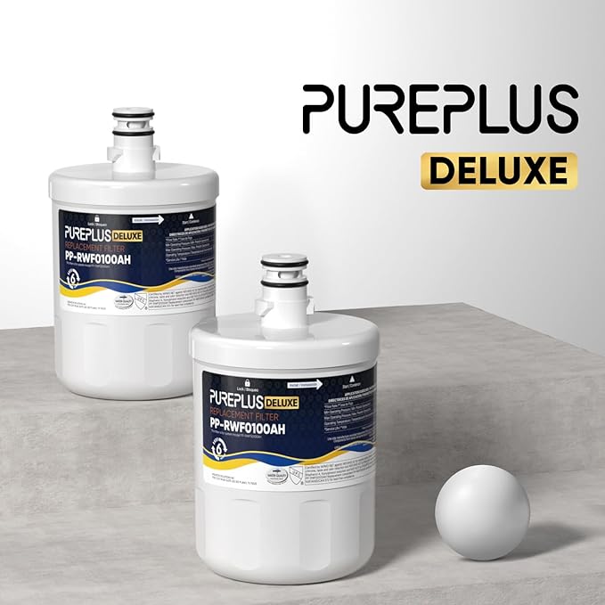 PUREPLUS NSF/ANSI 401, 53, 42 & NSF P473 Certified Replacement for LG LT500P, ADQ72910901, GEN11042FR-08, Kenmore 9890, 469890, HDX FML-1, ADQ72910907 Refrigerator Water Filter, 2Pack