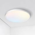 ASD LED 12" Round Flush Mount Ceiling Light Fixture, Low Profile Surface Lighting | 5CCT, Dimmable, Ultra-Thin, ETL Listed | 24W 1900LM 2700-6000K 120V | Kitchen, Bedroom, Hallway Lamp | White