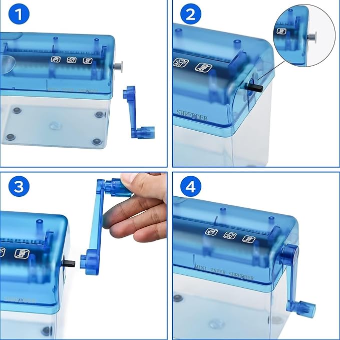for Mini Hand Shredder - Portable Manual Paper Cutter for Home/Office Use