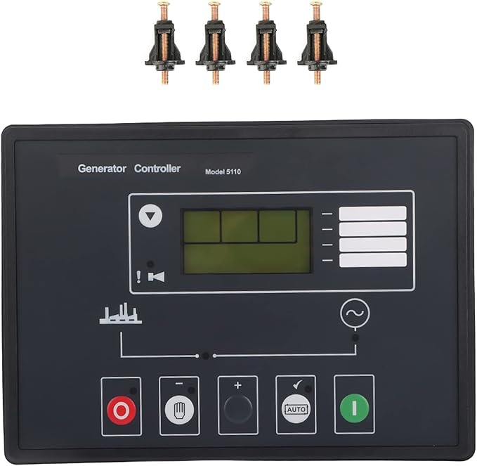 Generator Electronic Controller Module Control Panel with 132 x 64 Pixel LCD Display Compatible with DSE5110, Features Maintenance Cycle Reminders and Remote Network Monitoring