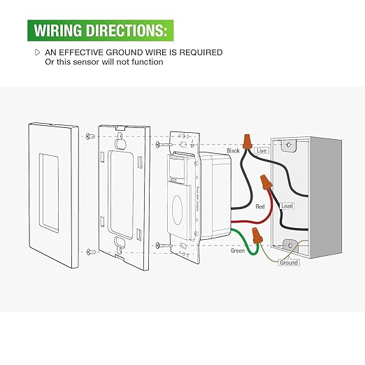 RAYZEEK Motion Sensor Light Switch, 10A, Single Pole, No Neutral Wire, PC Fireproof, 3-in-1 OCC & VAC & Manual On/Off Override Selectable, Motion Sensor Wall Switch for LED/CFL/Incandescent, UL Listed
