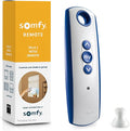 Somfy Telis 1 RTS Patio Remote - Single Channel - Handheld Addition or Replacement - Great for Outdoor Blinds & Shades - Customizable My Function - Stylish Blue and Gray Finish #1810643
