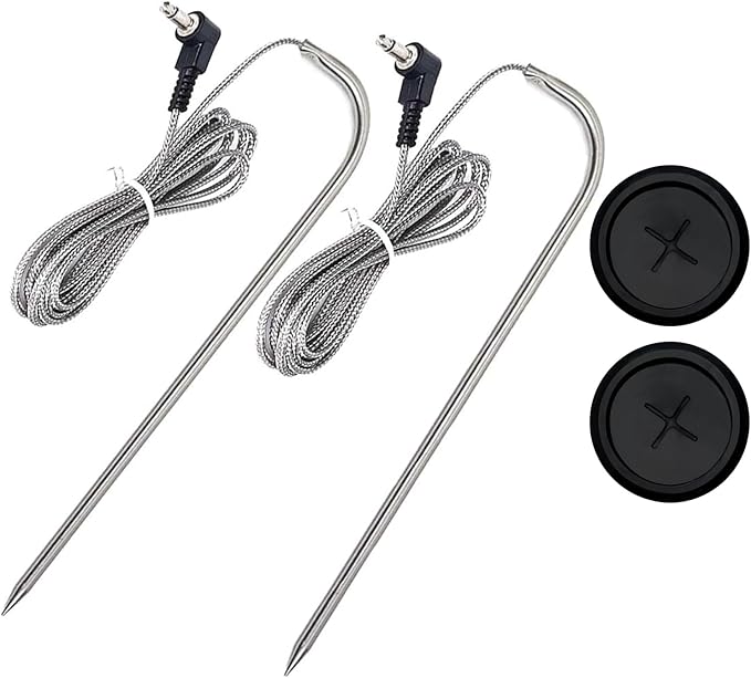 2-Pack Temp Meat Probe Replacement for Pit Boss Pellet Grills and Smokers, 3.5 mm Plug Thermometer Probes ，Compatible with Pit Boss Series Pellet Grill