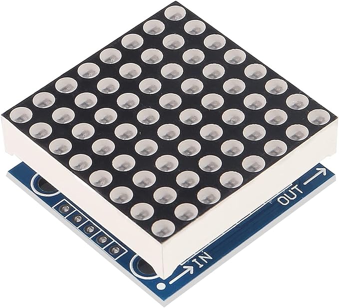 Azuocn 5PCS MAX7219 8x8 Dot Matrix LED Display Module 5V MCU Control MAX7219 LED Dot Matrix DIY Kit (Green)