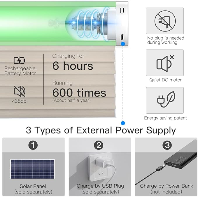 Tokblind Motorized Shangri-La Sheer Shade with Remote Control, Blackout Electric Roller Blinds Compatible with Alexa via Hub, Rechargeable Smart Window Shade Custom Size(Blackout Coffee)