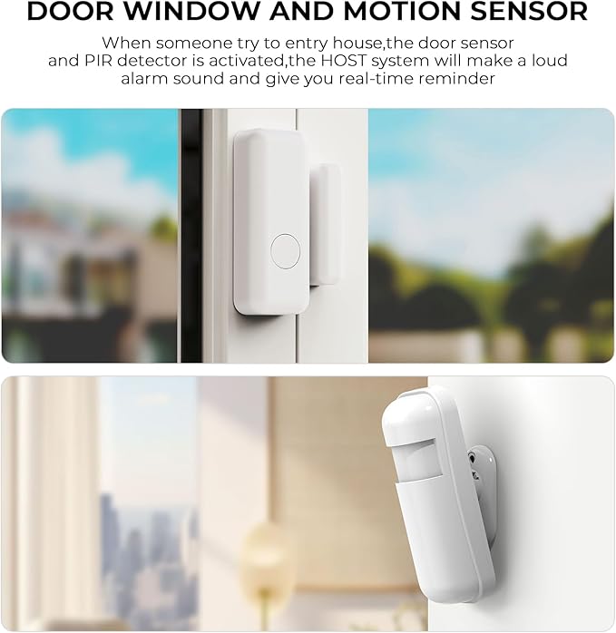 2026 WiFi+GSM/4G Home Security System with Instant Smart Life or Tuya App Real-Time Alert,Door & Window Alarms for Home for Apartment,Kids Safety,Office,NO Monthly Fees,SOS Button,Remote Control