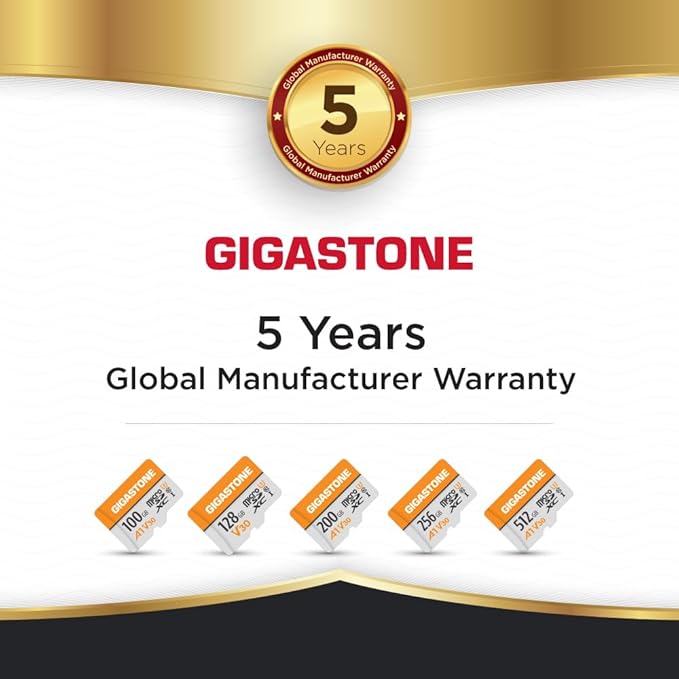 GIGASTONE 128GB Micro SD Card 2-Pack, A1 V30 4K Video Recording, Compatible with Security Camera, Dash cam, Drone, 95MB/s MicroSDXC Memory Card UHS-I Class 10, with 2 SD Adapter