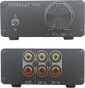 TENEALAY HiFi RCA Passive Preamp Stereo Audio Preamplifier with Volume Control, A/B Audio Switch selector FV2