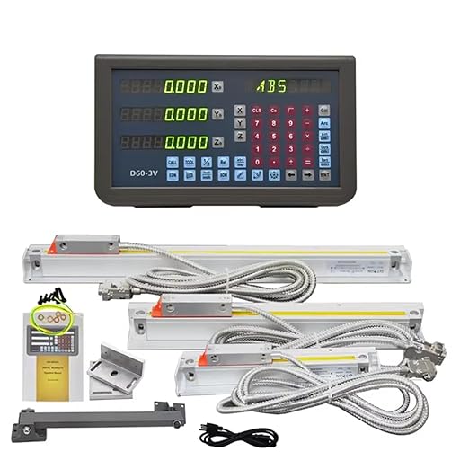 3 Axis Digital Readout DRO for Milling Machine High Accuracy Linear Scale 5um 420mm x 820mmx 470mm Travel Length