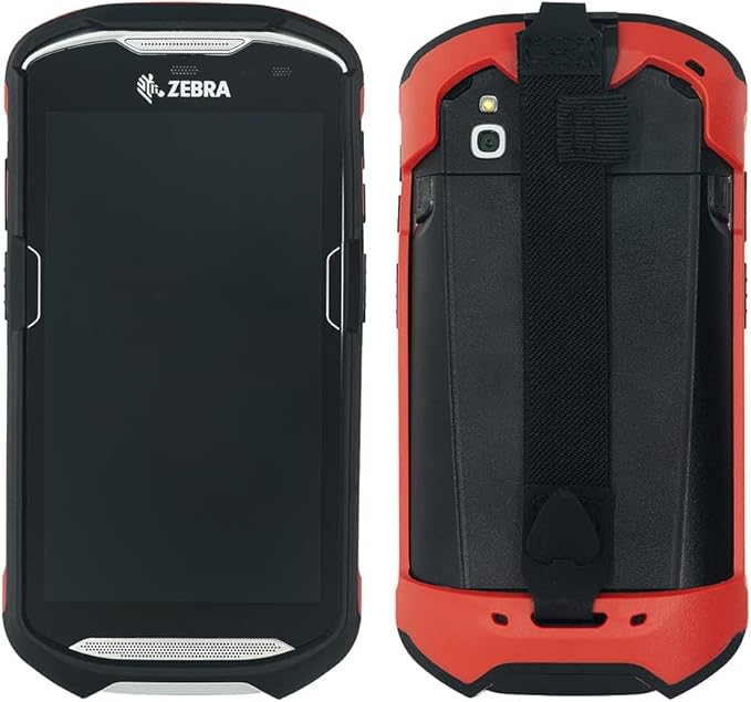 Protective Cover Bumper Case Rugged Boot with Hand Strap for Zebra TC51 TC510K TC52 TC56 TC57 (Red)