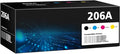 206A Toner Cartridges 4 Pack for Laser Jet M283fdw M283cdw M255dw Compatible for HP 206A 206X W2110A Compatible with Color Laser Jet Pro MFP M283cdw M283fdw M283fdn Pro M255dw M255nw Ink Cartridges