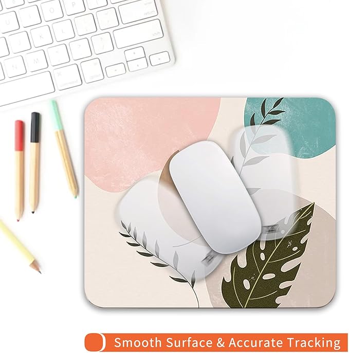 Armanza Square Mouse Pad Abstract Art, Personalized Premium-Textured Custom Mouse Mat Design, Washable Mousepad Cloth, Non-Slip Rubber Base Computer Mouse Pads for Wireless Mouse