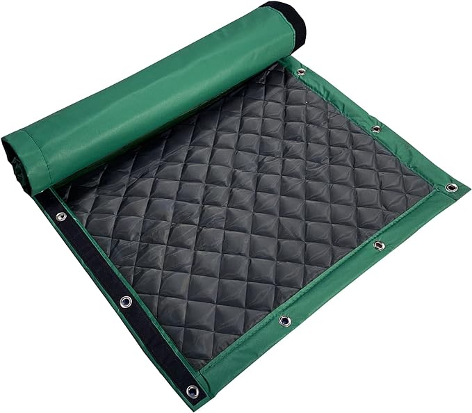 LTCANOPY Sound Barrier Temporary Construction Traffic Industrial Sports Pitches Outdoor Noise Control Sound Blocking Reducing Cancelling Soundproof Screen Blankets 39.3”x78.7-1 Pack-(Green)