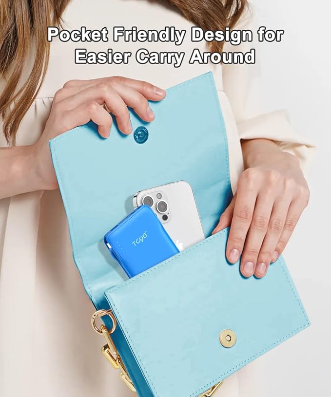 TG90° 10000mah Power Bank Portable Charger with Built-in Cables(No AC Plug), Portable Phone Charger Battery Backup Compatible with iPhone 17 16 15 14 13 12 and Android Phones