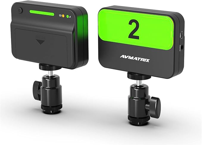AVMATRIX TS3019-6 200 Meter Wireless Multi-Camera Tally System with 1x Tally Box and 6X Tally Lamps