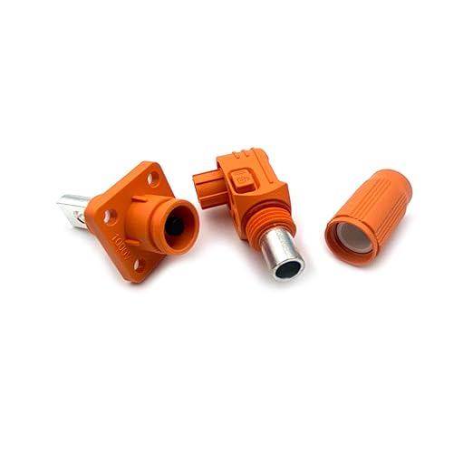 150A-200A 1500V Battery Energy Storage Connector, 35-50mm² High Current Connectors Quick Plug Terminal Orange Right Angle Plug and Socket IP67 Waterproof Power Adapter Threaded Wiring