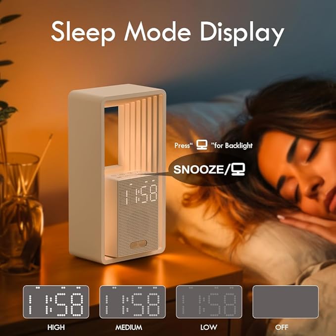 WILIT Digital Alarm Clock Sunrise, White Noise Sound Machine with Nightlight, 9 Sleep Aid Sounds Wake up Light for Heavy Sleepers, Dimmable Display, Snooze, USB Charging Port,Gifts for Women,Men,Teens