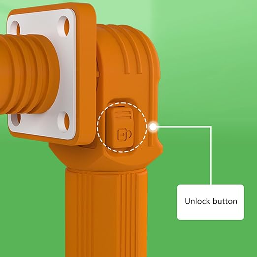150A Battery Energy Storage Connector, 35mm² High Current Connectors IP67 Waterproof Stud Wiring Power Adapter Quick Plug Terminal Right Angle Plug and Socket (1500V Black+Orange)