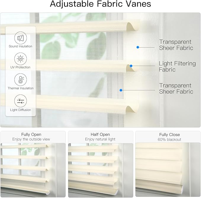 Tokblind Motorized Sheer Shade with Remote Control, Light Filtering Electric Roller Blind Compatible with Alexa via Hub, Rechargeable Smart Window Shade Custom Size (Light Filtering Beige)