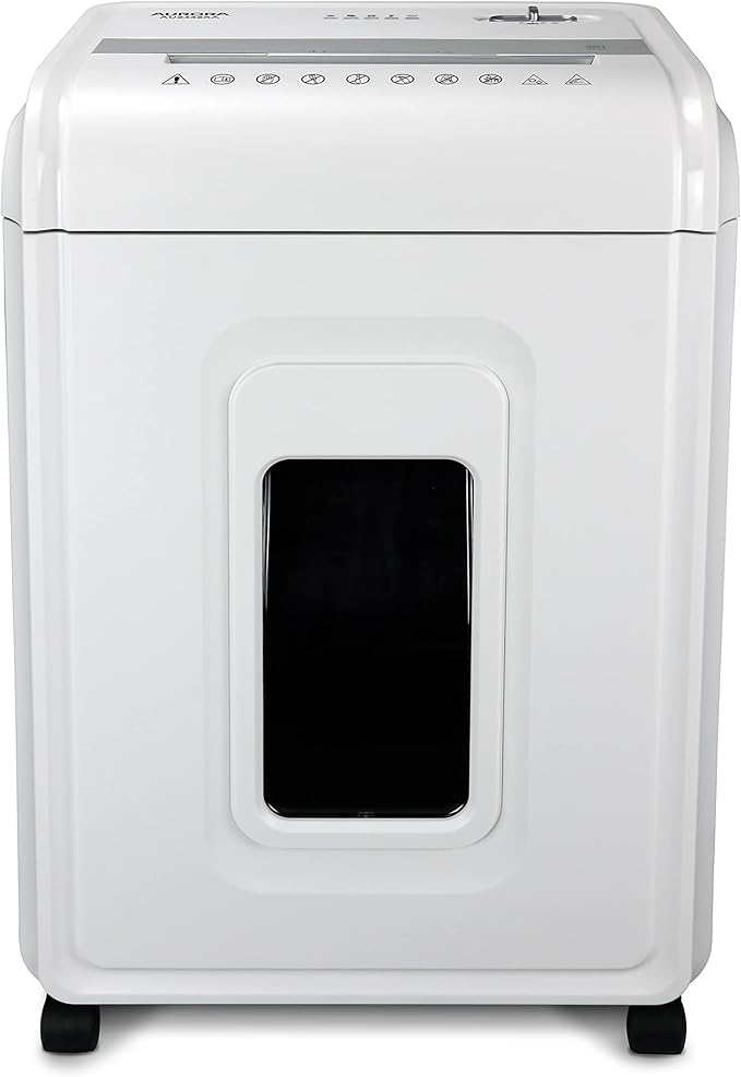 Aurora Heavy Duty Anti-Jam 24-Sheet Crosscut Shredder/40 Min Run Time/ 7-Gallon Pullout Basket, White/Grey