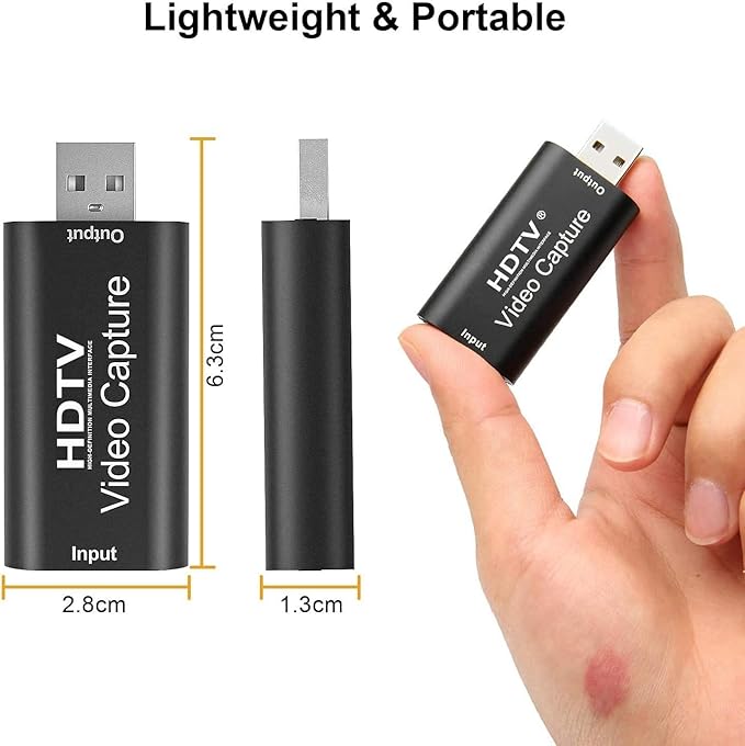 Gebildet 4K Video Capture Card, HDMI to USB Capture Card 1080P for Streaming, Recording, Gaming, Compatible with Nintendo Switch, PS5, Xbox