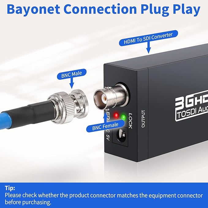 Superbat 3G 6G SDI Cable 150ft BNC SDI Video Cable 75 Ohm Belden 1694A Support 6G 3G-SDI HD-SDI Video Security Camera, Converter
