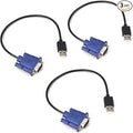 EVanlak USB-VGA Dummy Plug Headless Ghost Functionally Stable Dummy Plug Conductive Performancevga Headless RGB Display Emulator Operating System Boot and Load Resolutions up to 1080p@60Hz-3pack