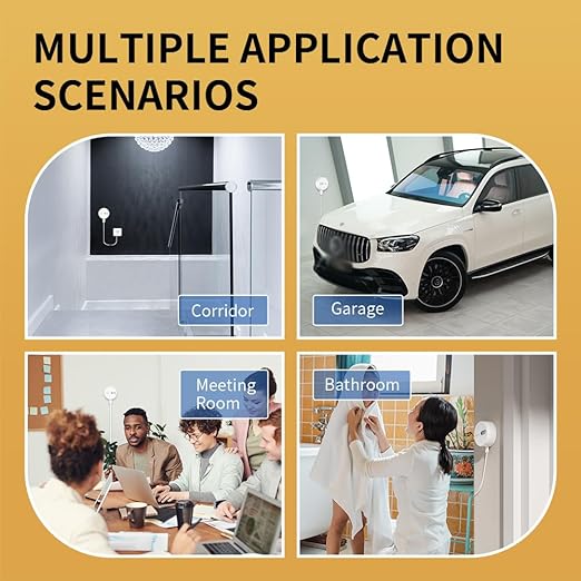Linptech Human Presence Sensor ES1,Smart Motion Sensor with 24G mmWave Radar,Occupancy Sensor Requires Tuya Zigbee Hub for Home Security and Automation,Compatible with Alexa,Smart Life,Z2MQTT,ZHA