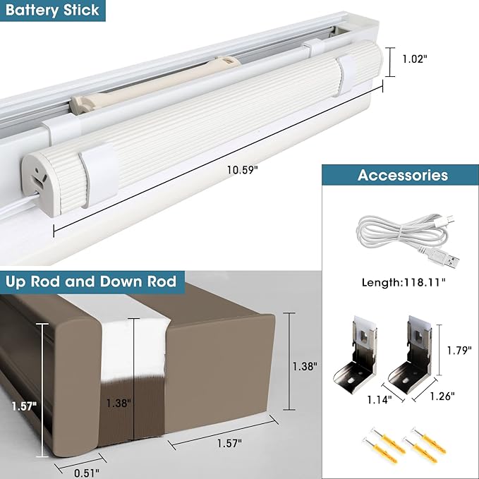 SmartWings Motorized Cellular Shades, Honeycomb Blinds Compatible with Zigbee/Alexa/Z-Wave/Homekit, Wireless Remote Control for Smart Home and Office in Customized Size,70% Blackout Coffee Brown