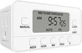 STANLEY 2 Grounded Outlet Digital Weekly Timer Security Mode 8 On/Off Program Repeat Weekly Manual ON Override Switch Easy Set Digital Bar Timer