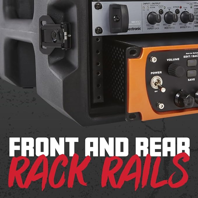 Gator Cases Pro Series 6U Rack Case with Standard 19" Depth, Roto Molded Made in USA (G-PRO-6U-19)