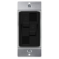TOPGREENER Kalide Dual Load Dimmer Light Switch, Double LED Dimmer Switch, Full Range Dimming, Single Pole, 120VAC, 60Hz, 200W LED/CFL, Neutral Wire Not Required, TGDDS-BK, Black