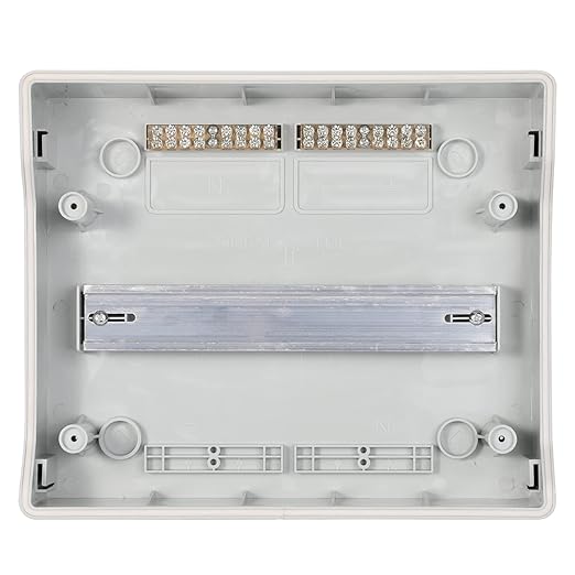 Mollom 12 Way Power Distribution Box with Bus Bars and Din Rail for Miniature Circuit Breaker MCB, Waterproof IP66.Padlock Available for Indoor and Outdoor Use