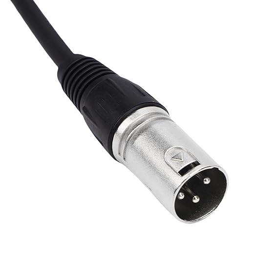 Estink XLR Splitter Cable 3 Pin Male to 3 Female Y Splitter with Zinc Alloy Connectors for Balanced Audio Signal in Studio Live Performance 2ft