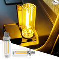2PCS USB Lights, Retro Automotive Atmosphere Decor Lamp, Car Interior Touch Adjustment Lights, Mini Glass Bottle LED Bulb Night Light for Vehicle Bedroom Hallway, Camping, Holiday (Warm White)