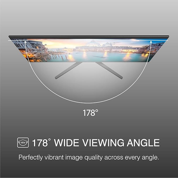 Packard Bell airFrame 27" FHD Monitor, 1920x1080, Ultrawide, VESA Mount Compatible, Tilt Adjustment, HDMI/VGA, Slim Bezel, for Home, Office, and Light Gaming