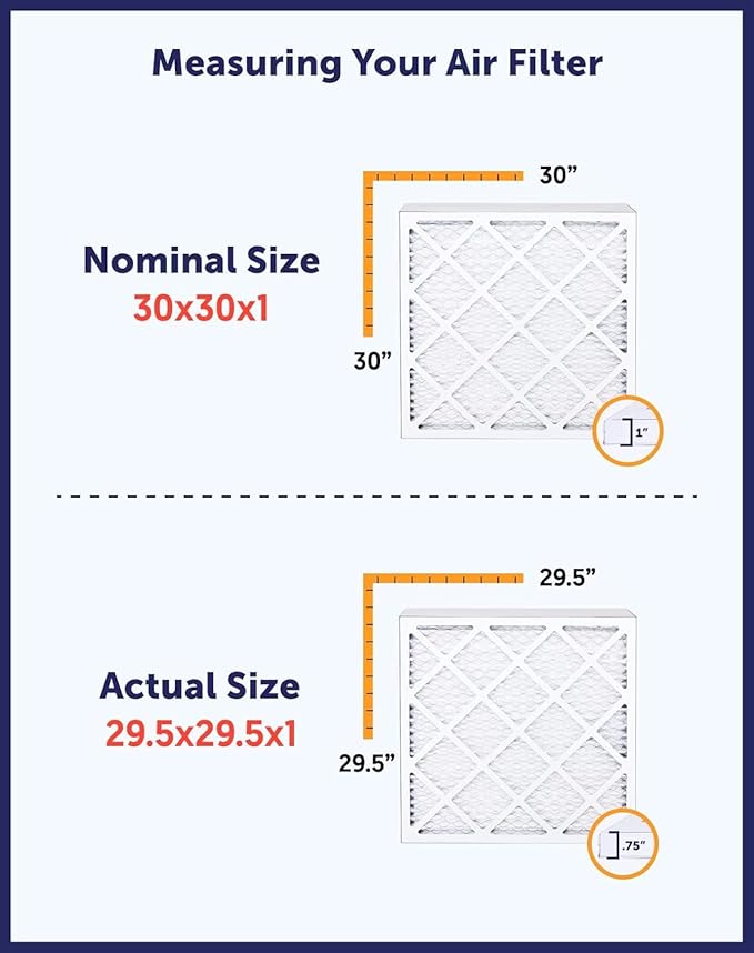 Filter King 38x16.5x1 Air Filter | 4-PACK | MERV 8 HVAC Pleated A/C Furnace Filters | MADE IN USA | Actual Size: 38 x 16.5 x .75"