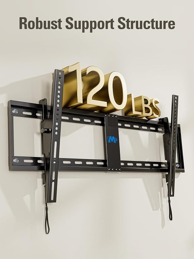 Mounting Dream TV Wall Mount for 42-86" TVs, Tilting TVs Mount with Level Adjustment Fits 16", 18", 24" Studs Easy for Centering, Wall Mount TV Bracket Max VESA 800x400mm, 120 LBS Loading, MD2263-XLK