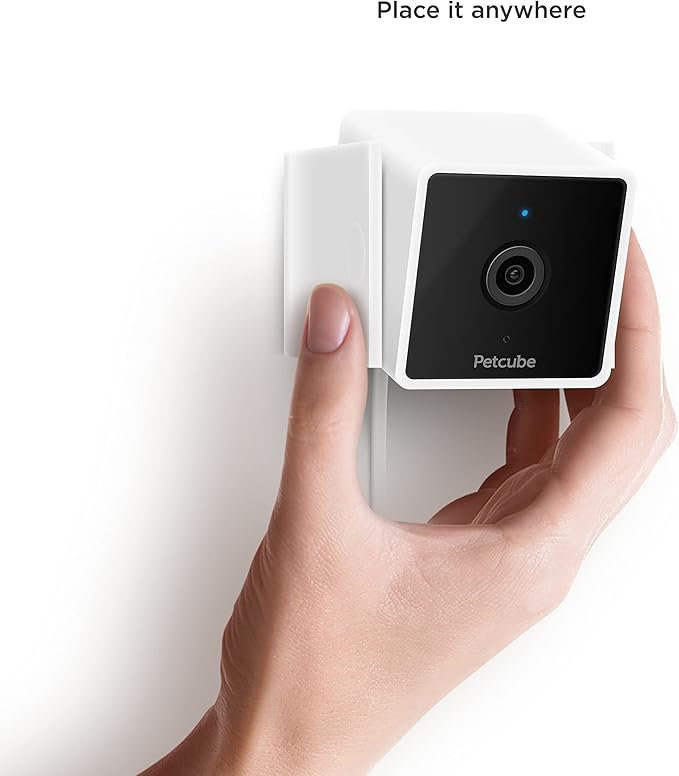 Petcube Cam Indoor Home Security Camera with 1080p HD Video, Two-Way Audio, Motion Detection, and Phone App, Night Vision Wi-Fi Camera for Apartment Security, Video Baby Monitor