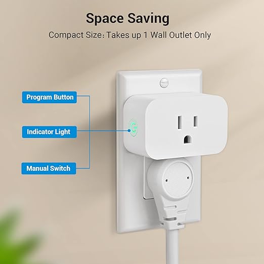 DEWENWILS Remote Control Outlet Wireless Wall Mounted Light Switch, Electrical Plug in On Off Power Switch for Lamp, Fan, Household Appliance, No Wiring, 100 Feet RF Range, Programmable