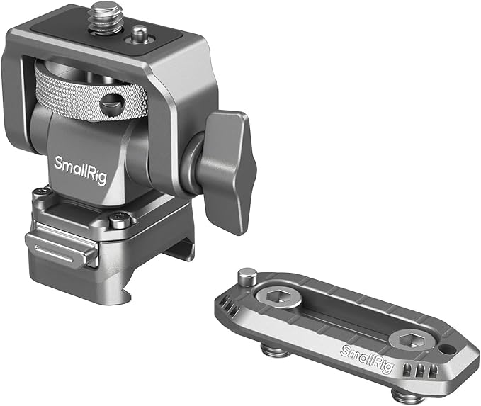 SMALLRIG Quick Release Camera Monitor Mount with Integrated NATO Rail, Field Monitor Mount, Swivel 360° and Tilt 160° Adjustable, Camera NATO Monitor Holder, Max Payload 2.5kg, HawkLock H21-4487