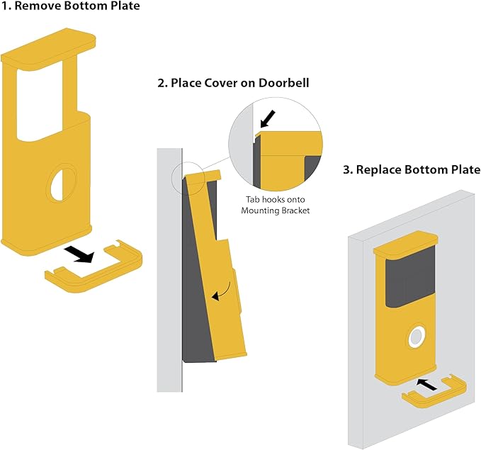 Garden Video Doorbell Cover (Compatible with Ring Battery Doorbell - 2024 Release) (Antique Brass)