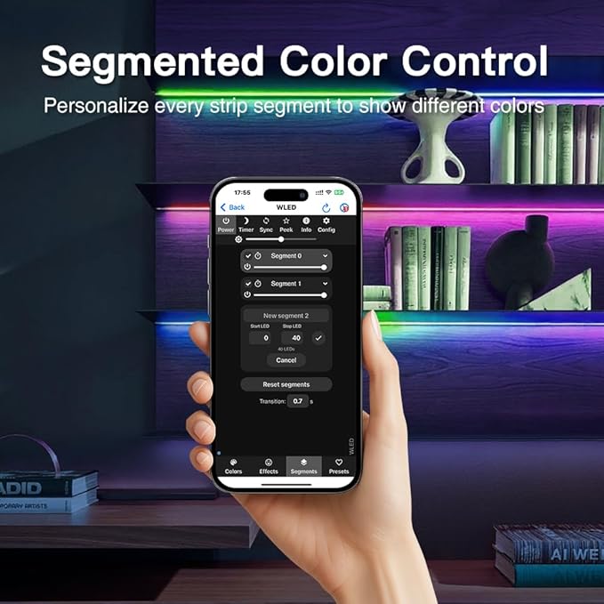 Elite ESP32 WLED LED Strip Controller with Ethernet Music Sound Reactive UART Energy Save Relay 20A Pluggable Fuse DIY Dynamic for WS2811 WS2812 SK6812 WS2815 Digital Addressable RGB IC Strip Light
