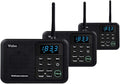 Wuloo Intercoms Wireless for Home 1 Mile Range 22 Channel 100 Digital Code Display Screen, Wireless Intercom System for Home House Business Office, Room to Room Intercom Communication(3Stations Black)